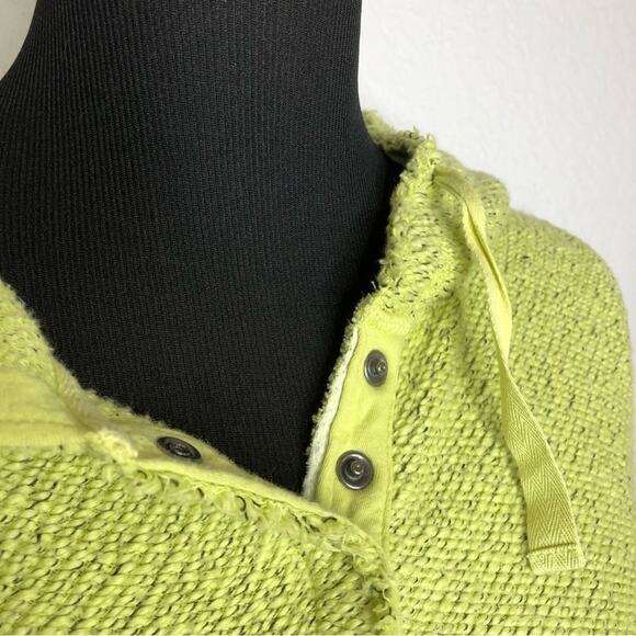 Soft Surroundings neon yellow lime green hooded knit tunic top size Small - Picture 7 of 15